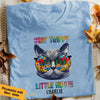 Personalized Hippie Cat White T Shirt JN183 67O47 1