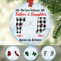 Personalized Father And Daughter Long Distance  Ornament OB74 30O60 thumb 1