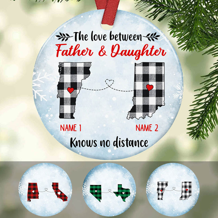 Personalized Father And Daughter Long Distance  Ornament OB74 30O60 1