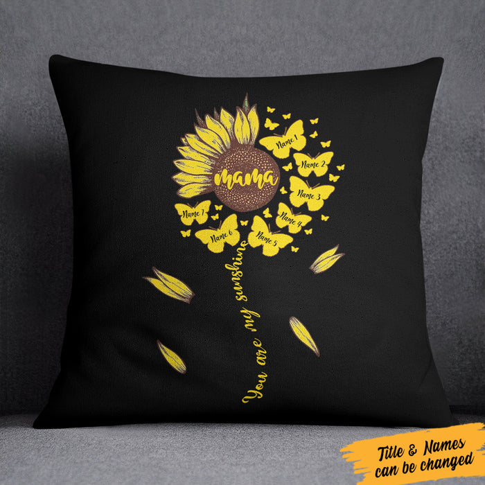 Personalized Mom Grandma Sunflower Pillow AP21 95O36 1
