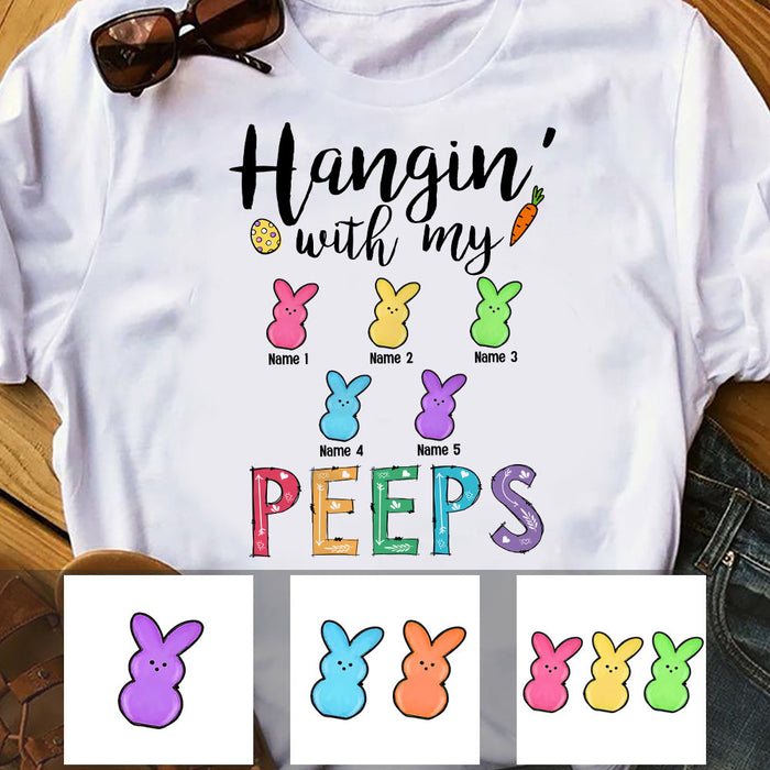 Personalized Hangin' With My Peeps Easter T Shirt FB242 67O53 1