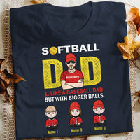 Personalized Dad Softball T Shirt JN171 95O34 thumb 1