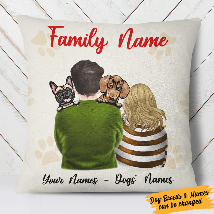 Personalized Dog Mom Dad Pillow JR261 95O36 (Insert Included) 1
