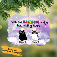 Personalized Rainbow Cat Memorial Benelux Ornament NB133 65O57 thumb 1