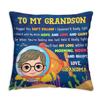 Personalized Gift For Grandson To My Grandson Submarine Ocean Theme Pillow 30858 thumb 1