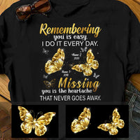 Personalized Butterflies Memorial T Shirt AP75 67O60 thumb 1