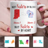 Personalized Sisters By Heart Long Distance Watercolor Mug SB2417 30O34 1