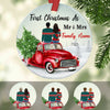 Personalized  Red Truck Couple First  Christmas   Ornament NB23 85O36 1