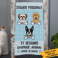 Personalized Stalker Personale Cane Italian Personal Stalker Dog Towel AP135 67O36 thumb 1