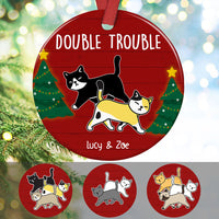 Personalized Cat Double Trouble Christmas  Ornament OB231 95O58 thumb 1