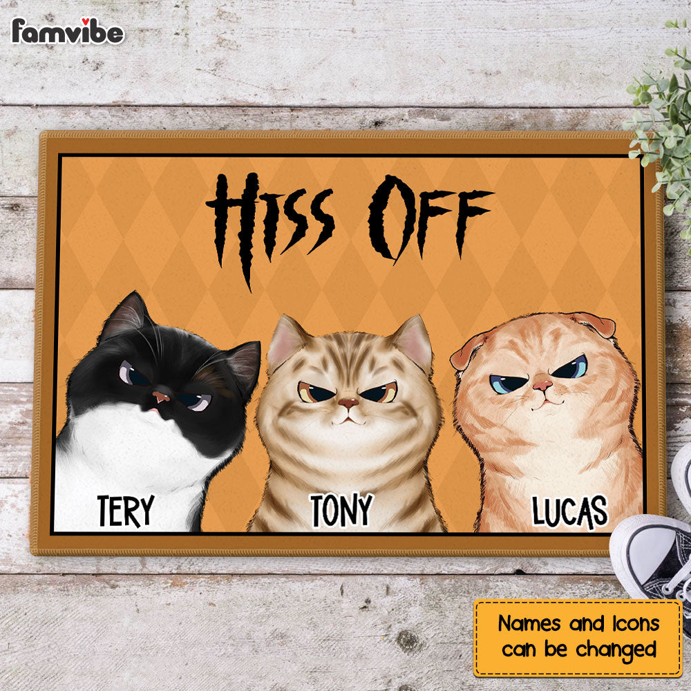 Personalized Hiss Off Cat Doormat 24835 Primary Mockup
