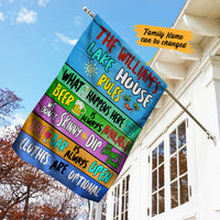 Personalized Lake House Rules Gardening Flag AG181 87O34 thumb 1