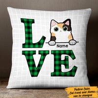 Personalized Love Cat Pillow JR271 30O47 (Insert Included) thumb 1