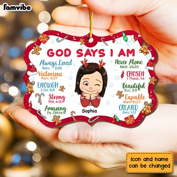 Personalized Gift For Granddaughter God Says I Am Benelux Ornament 30187 1