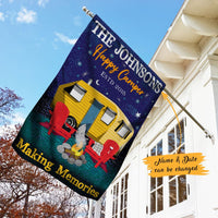 Personalized Happy Camper Camping Garden Flag JN252 81O53 thumb 1