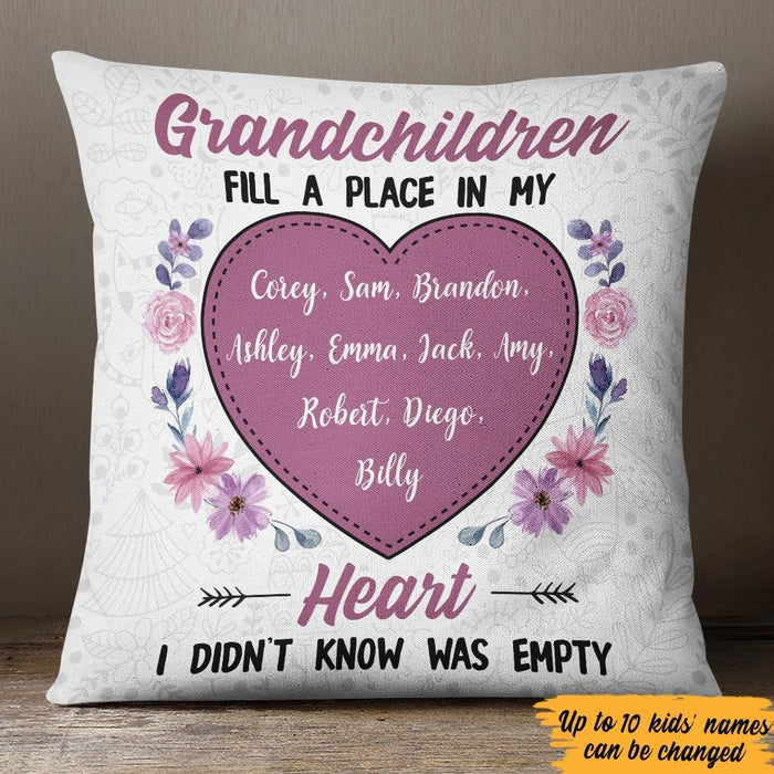 Personalized Grandchildren In My Heart  Pillow SB292 81O47 (Insert Included) 1