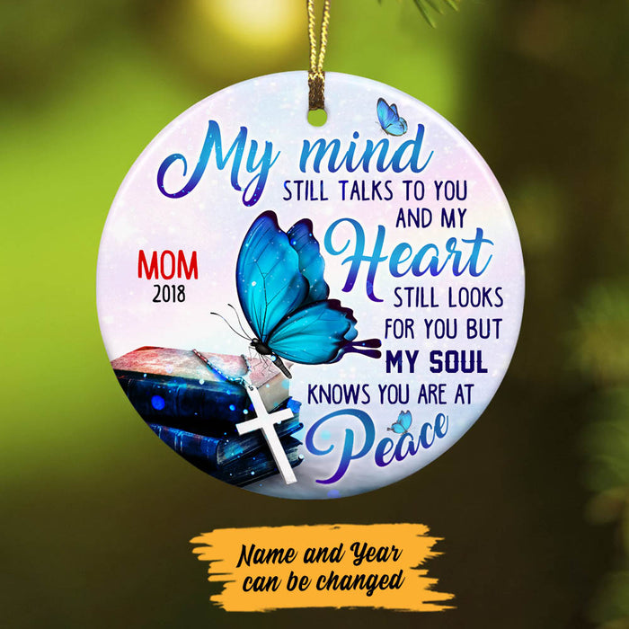 Personalized Memorial Mom Dad Butterfly Heaven Ornament OB275 99O60 1