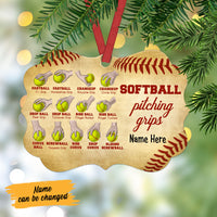 Personalized Softball Pitching Grips  MDF Ornament NB41 87O58 thumb 1