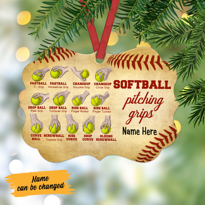 Personalized Softball Pitching Grips  MDF Ornament NB41 87O58 1