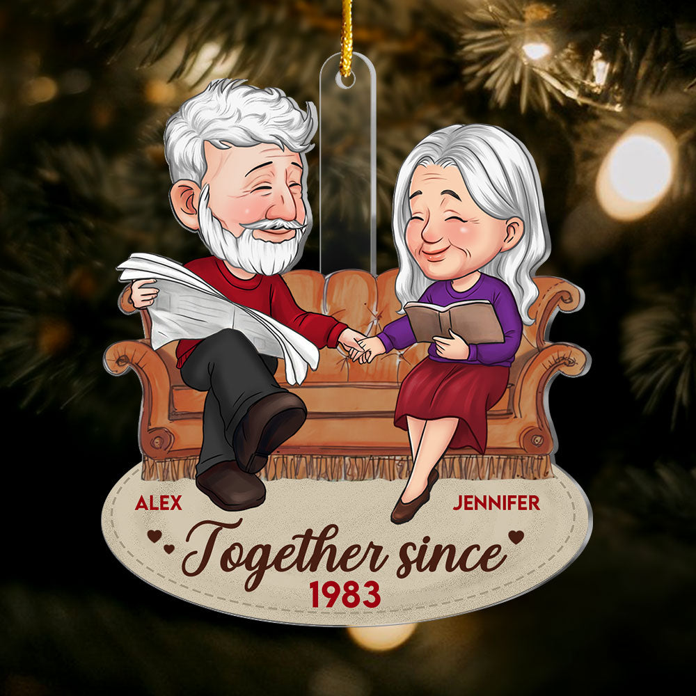 Personalized Couple Together Since Ornament 30507 Primary Mockup