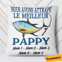 Personalized French Papa Fishing Dad Pillow AP93 65O36 (Insert Included) thumb 1