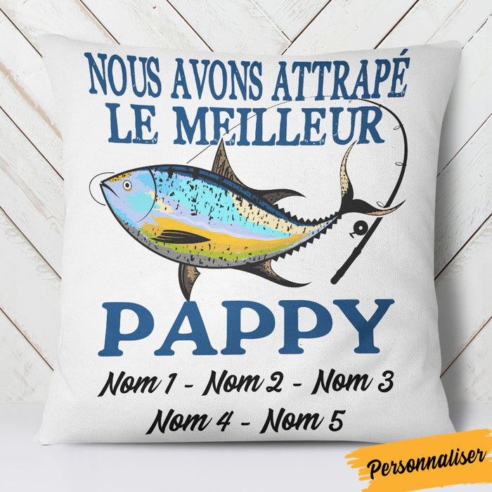 Personalized French Papa Fishing Dad Pillow AP93 65O36 (Insert Included) 1