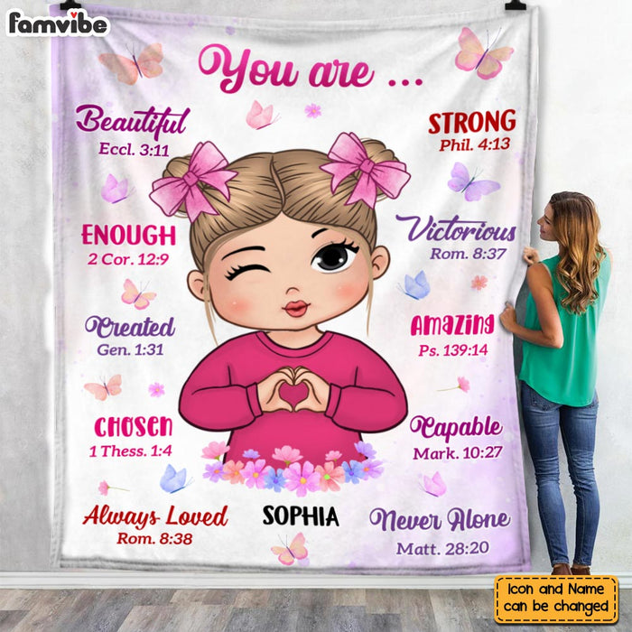 Personalized Inspiring Gift For Granddaughter You Are Beautiful Blanket 31294 1