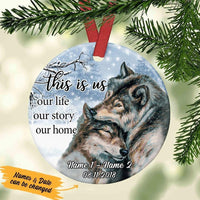 Personalized Wolf Couple  Ornament SB161 85O53 thumb 1