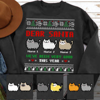 Personalized Dear Santa Cat Sweatshirt NB261 85O58 thumb 1