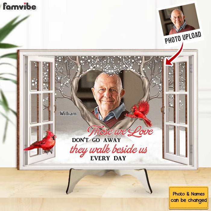 Personalized Memorial Gift Those We Love Don't Go Away 2 Layered Separate Wooden Plaque 31678 1