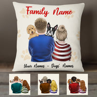 Personalized Dog Mom Dad Pillow JR261 95O36 (Insert Included) thumb 1