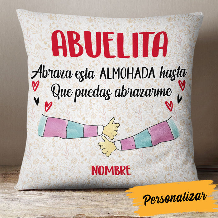 Personalized Mom Grandma Spanish Mamá Abuela Hug This Pillow AP262 95O60 (Insert Included) 1