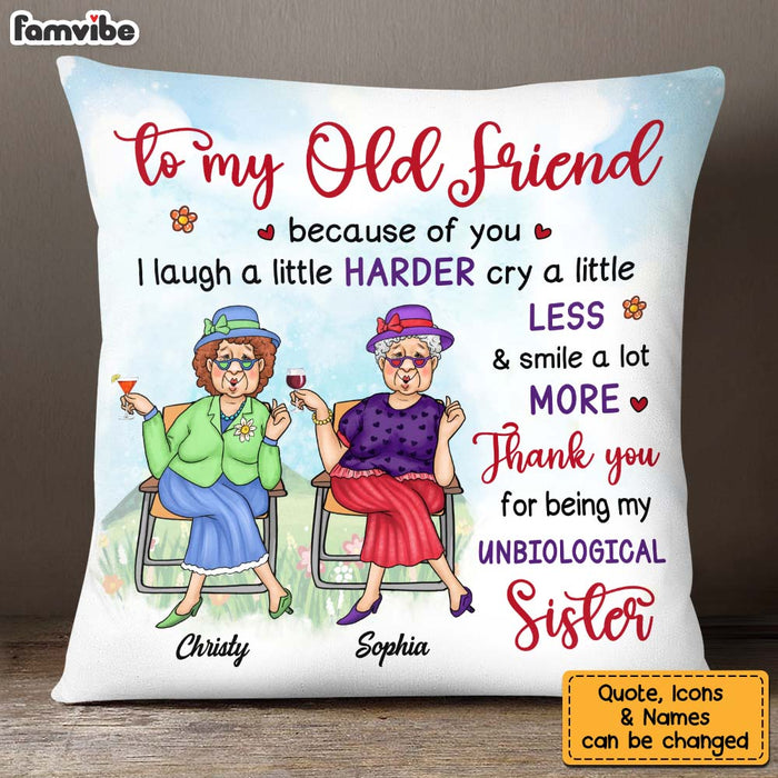 Personalized To My Old Friend Pillow 25111 1