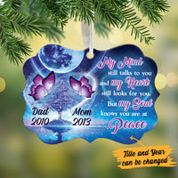 Personalized Butterfly Memorial Mom Dad Benelux Ornament NB1214 87O36 thumb 1