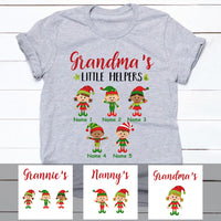 Personalized Grandma Little Helpers Christmas T Shirt OB61 85O34 thumb 1