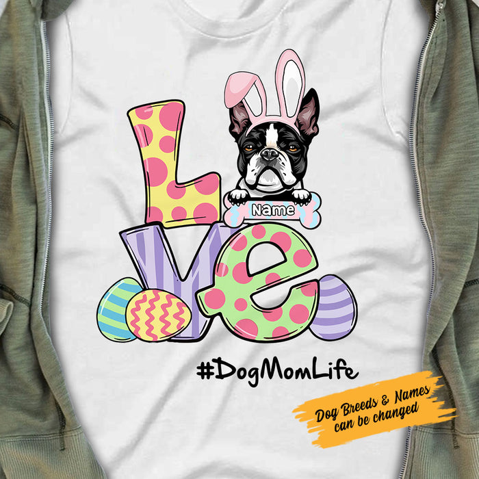 Personalized Dog Mom Easter Love T Shirt FB246 81O58 1