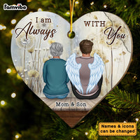 Personalized Memorial Dandelion Gift I Am Always With You Heart Ornament 30003 thumb 1