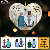 Personalized Memorial Dandelion Gift I Am Always With You Heart Ornament 30003 thumb 1