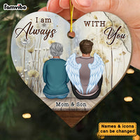 Personalized Memorial Dandelion Gift I Am Always With You Heart Ornament 30003 thumb 1