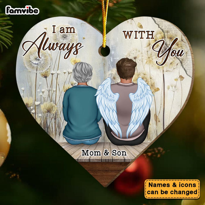 Personalized Memorial Dandelion Gift I Am Always With You Heart Ornament 30003 1