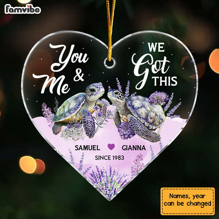 Personalized Couple Turtle Gift You And Me We Got This Heart Ornament 30004 1