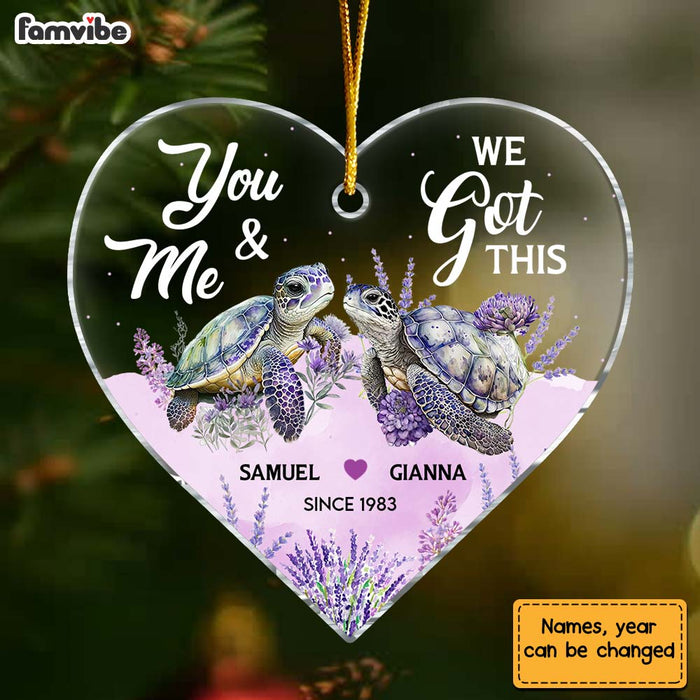 Personalized Couple Turtle Gift You And Me We Got This Heart Ornament 30004 1