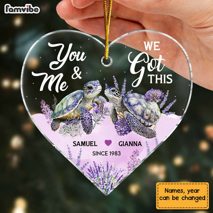 Personalized Couple Turtle Gift You And Me We Got This Heart Ornament 30004 1