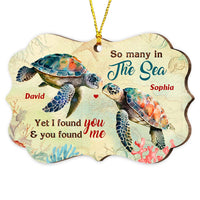 Personalized Couple Turtle Gift I Found You And You Found Me Benelux Ornament 30005 thumb 1