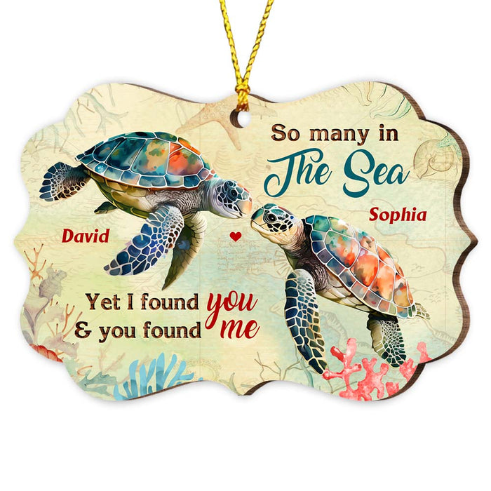 Personalized Couple Turtle Gift I Found You And You Found Me Benelux Ornament 30005 1
