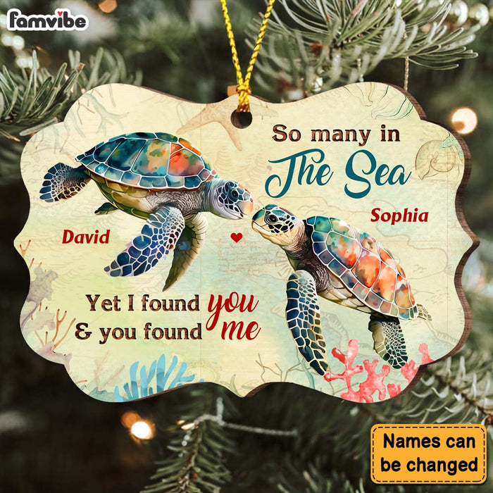 Personalized Couple Turtle Gift I Found You And You Found Me Benelux Ornament 30005 1