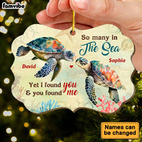 Personalized Couple Turtle Gift I Found You And You Found Me Benelux Ornament 30005 thumb 1