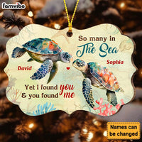 Personalized Couple Turtle Gift I Found You And You Found Me Benelux Ornament 30005 thumb 1