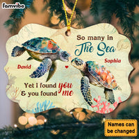 Personalized Couple Turtle Gift I Found You And You Found Me Benelux Ornament 30005 thumb 1