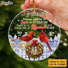 Personalized Memorial Cardinal A Little Bit Of Heaven In Our Home Circle Ornament 30013 1
